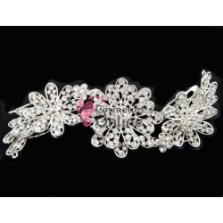 Tiara Ti039 argintie pentru mirese cu cristale